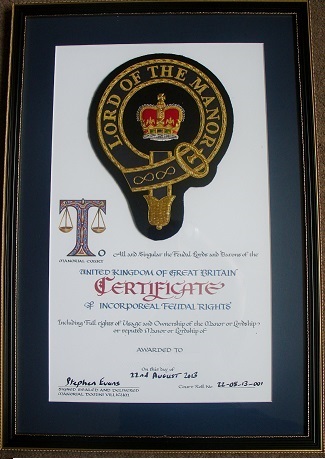 Lordship certificate Lordship certificate