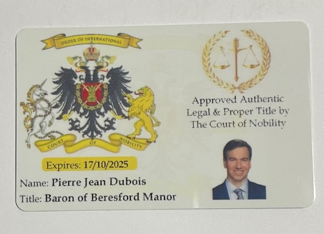Court of Nobility card